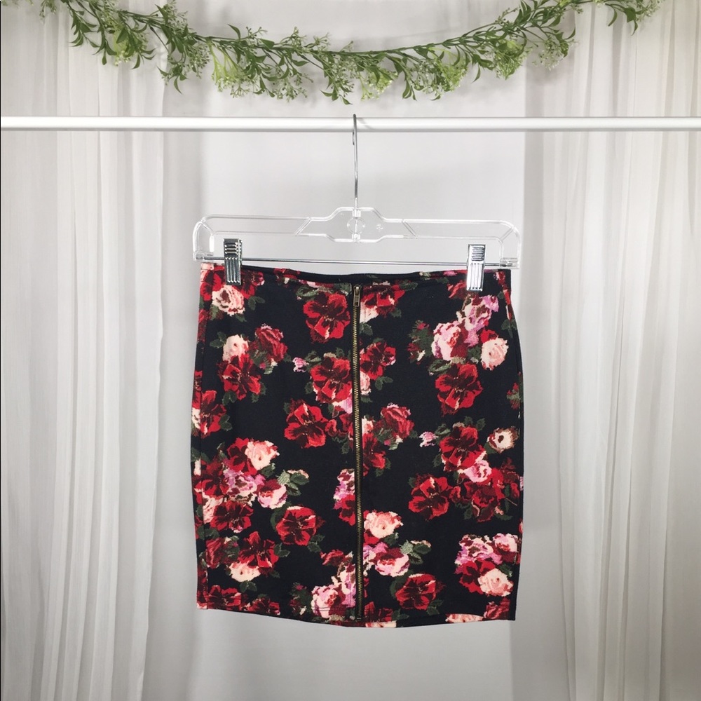 Floral Bodycon Skirt